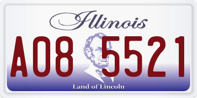 IL license plate A085521