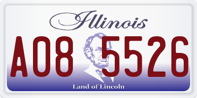IL license plate A085526
