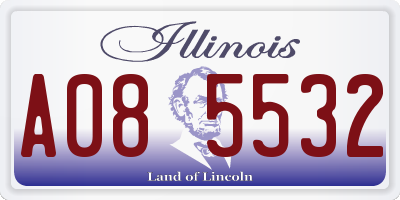 IL license plate A085532