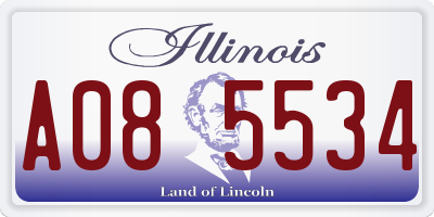 IL license plate A085534