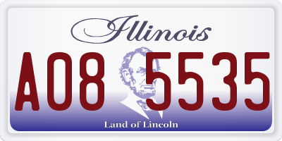 IL license plate A085535