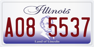 IL license plate A085537