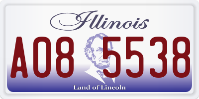 IL license plate A085538