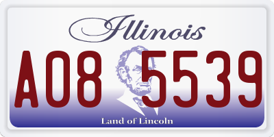 IL license plate A085539