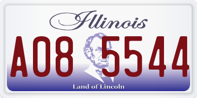 IL license plate A085544