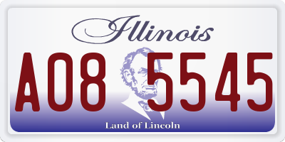 IL license plate A085545