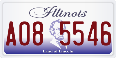 IL license plate A085546