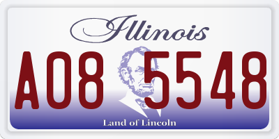 IL license plate A085548