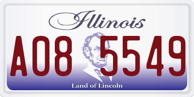 IL license plate A085549