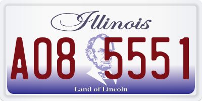IL license plate A085551
