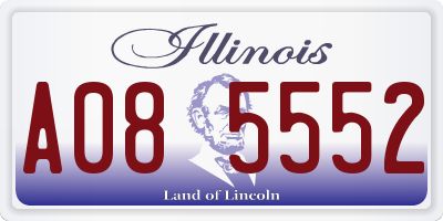 IL license plate A085552