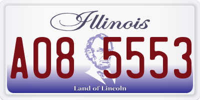 IL license plate A085553