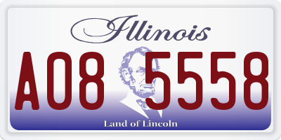 IL license plate A085558