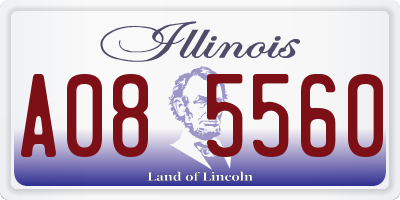 IL license plate A085560