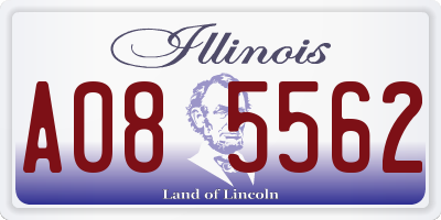 IL license plate A085562