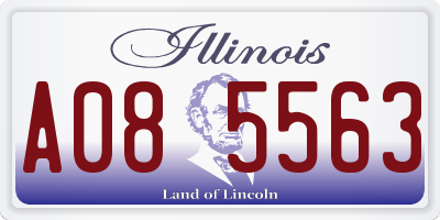 IL license plate A085563