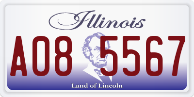 IL license plate A085567