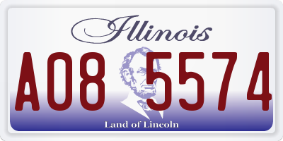 IL license plate A085574