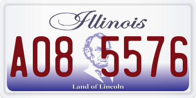 IL license plate A085576