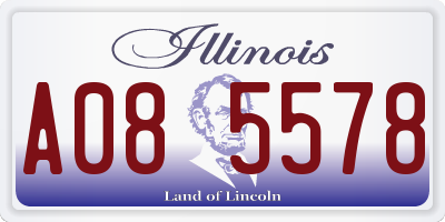 IL license plate A085578