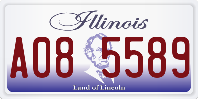 IL license plate A085589