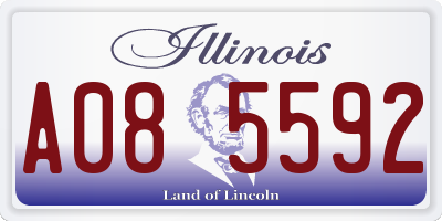 IL license plate A085592