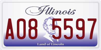 IL license plate A085597