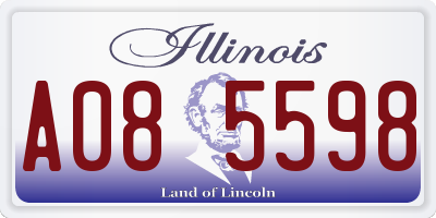IL license plate A085598