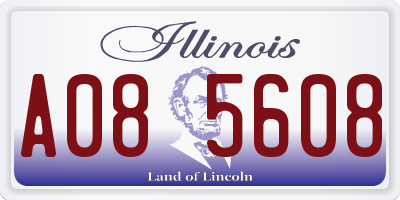 IL license plate A085608