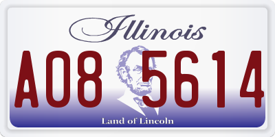 IL license plate A085614