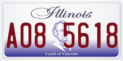 IL license plate A085618