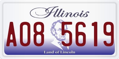 IL license plate A085619