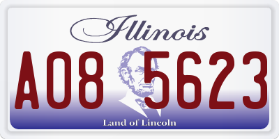 IL license plate A085623