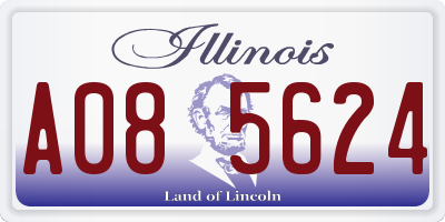 IL license plate A085624