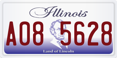 IL license plate A085628