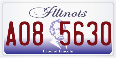 IL license plate A085630