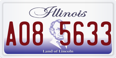 IL license plate A085633
