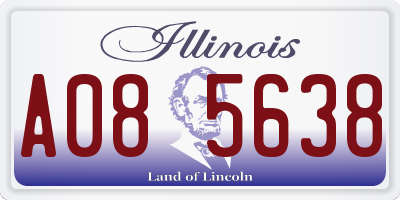 IL license plate A085638