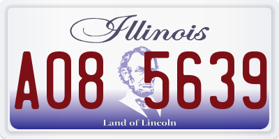 IL license plate A085639