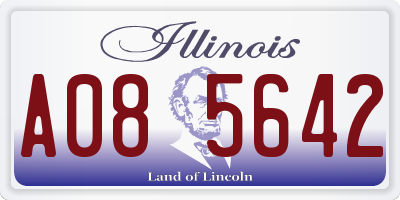 IL license plate A085642