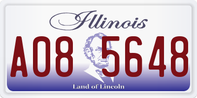 IL license plate A085648