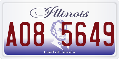IL license plate A085649