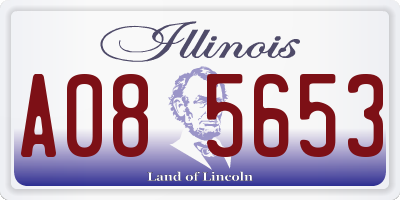 IL license plate A085653