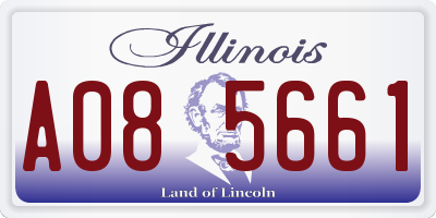 IL license plate A085661