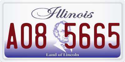 IL license plate A085665