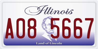 IL license plate A085667