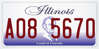 IL license plate A085670