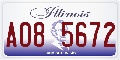 IL license plate A085672