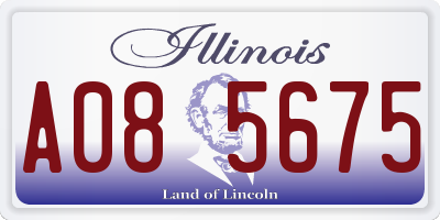 IL license plate A085675