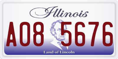 IL license plate A085676